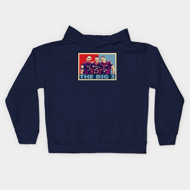 Melbourne Storm - Smith, Cronk & Slater - THE BIG 3 Kids Hoodie by OG Ballers
